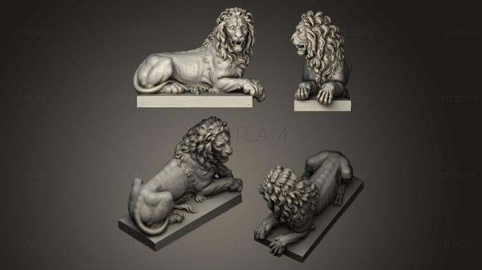 3D модель Рычащий лев (STL)